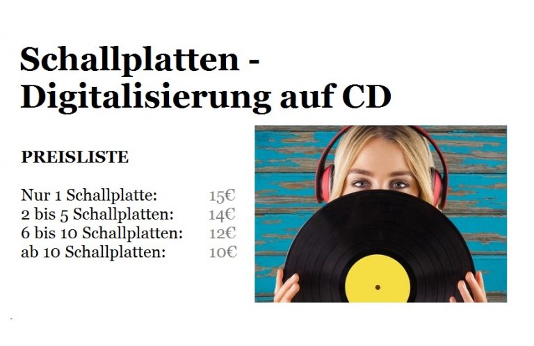 Schallplatten- Digitalisierung auf CD
