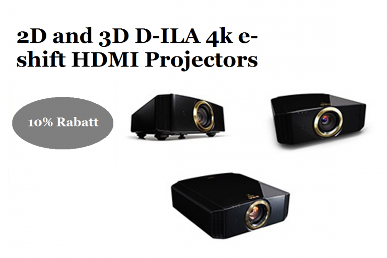 2D and 3D D-ILA Projectors with 4k e-shift HDMI 18Gbps, 4K60p 4:4:4