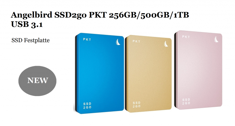 Angelbird SSD2go PKT 256GB/ 512GB 1 TB USB3.1