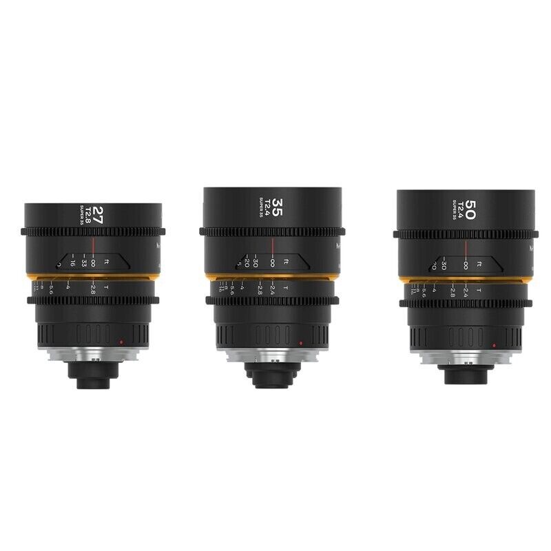 Nanomorph S35 Prime 3-Lens Bundle (27mm, 35mm, 50mm) (Amber) Canon RF