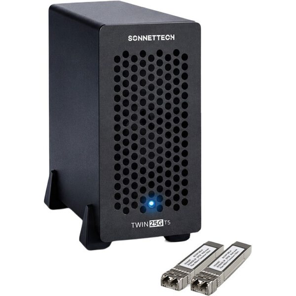 Sonnet Twin25G Thunderbolt 5 Dual Port 25Gb Ethernet Adapter (SFP28s included)