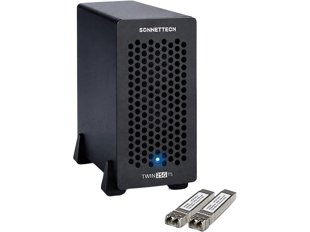 Sonnet Twin25G Thunderbolt 5 Dual Port 25Gb Ethernet Adapter (SFP28s included)
