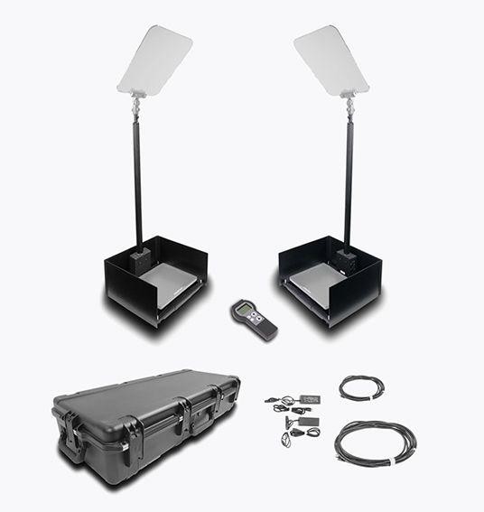 TVPrompt Pair MOTORIZED Presidential Teleprompter 17-inch High Bright-1000 nits