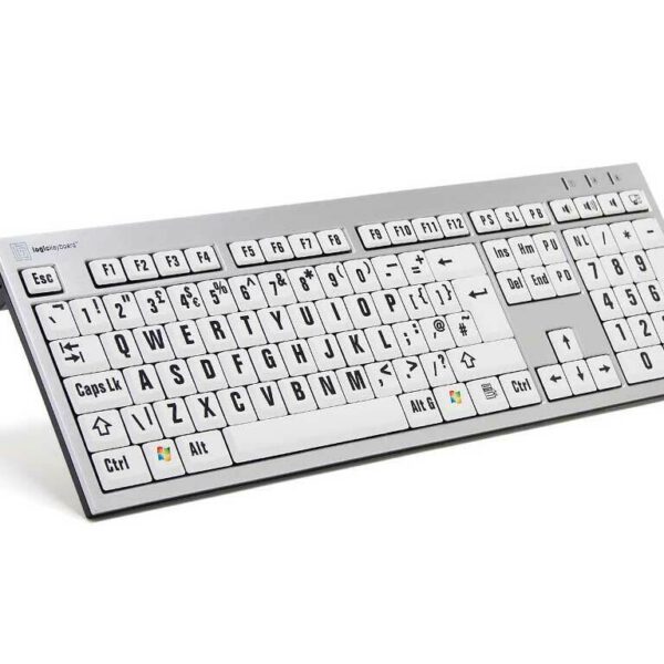 LogicKeyboard XL-Print PC-Slim -Black on White- engl. (PC)