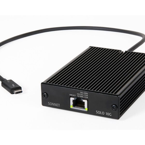 Sonnet Solo 10G Thunderbolt 3 to 10Gb Base-T Ethernet Adapter