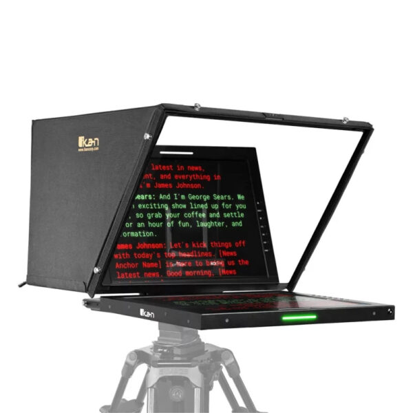 Ikan Professional 19 in. High Bright PTZ Teleprompter w/ Widescreen Tally SDI Mo