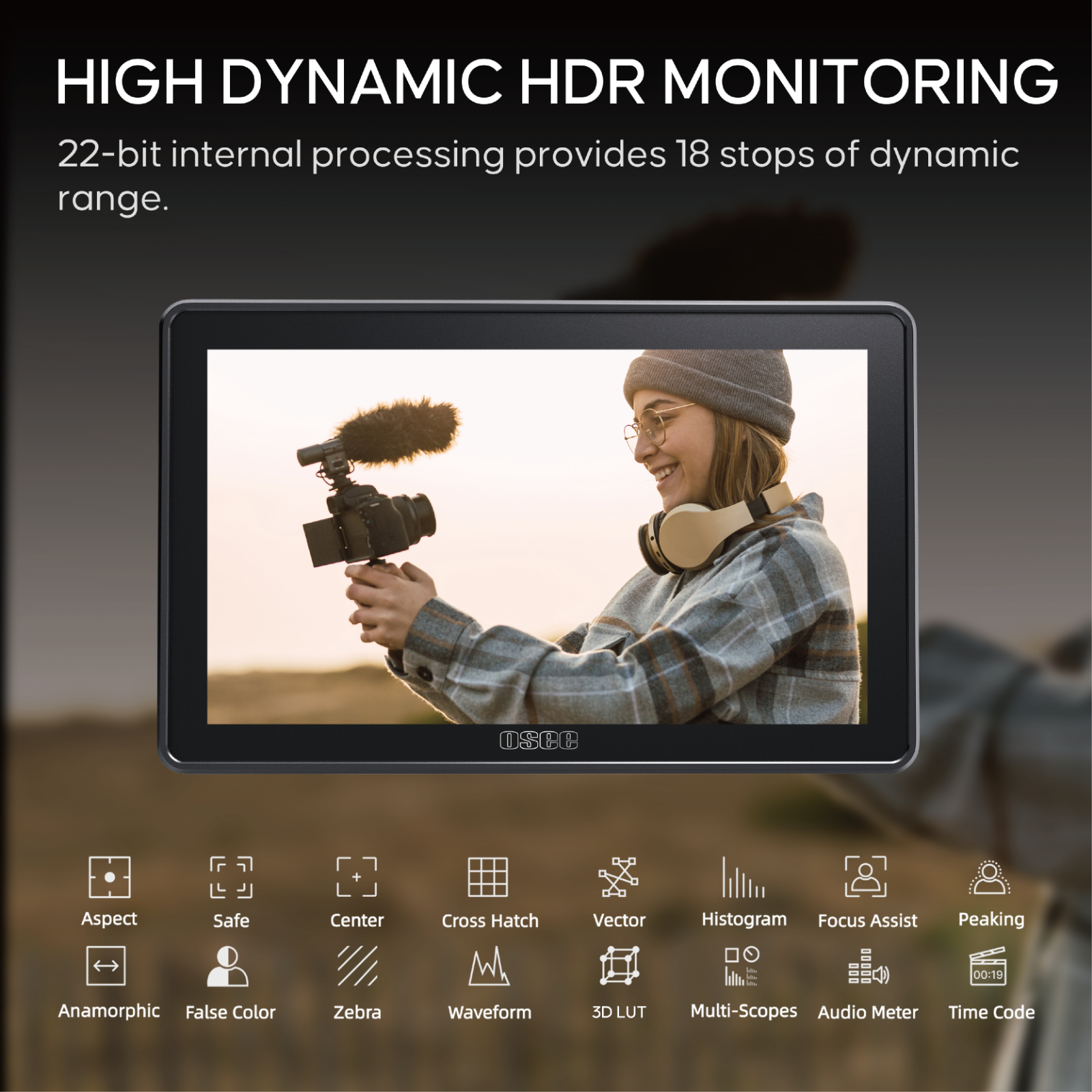 OSEE G7 Pro 7 Zoll On Camera Touchscreen Field Monitor – Bild 7