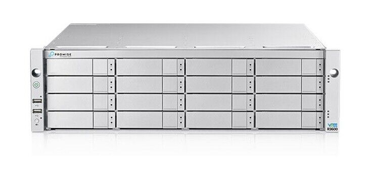 Promise Vess R3600iD 4-port 1G iSCSI, 3U, DDR 32GBx2 Dual Controllers (Chassis)
