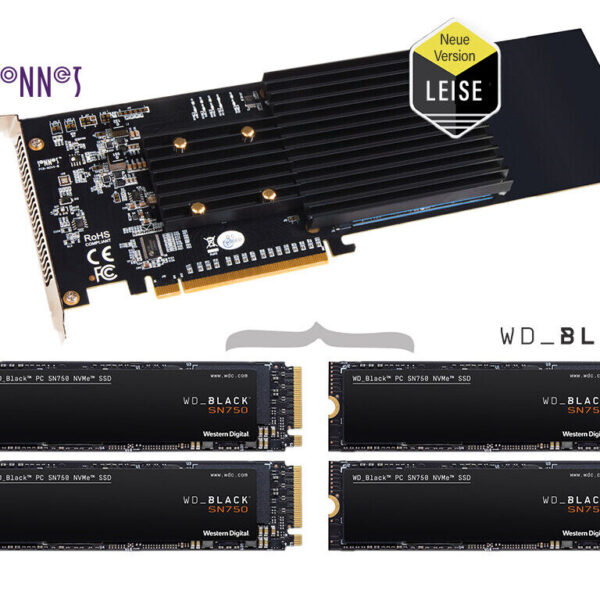 Sonnet Fusion SSD M.2 4x4 +WD Black 4x2TB M.2 BUNDLE