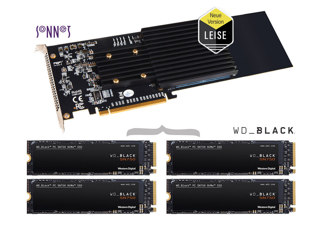 Sonnet Fusion SSD M.2 4x4 +WD Black 4x2TB M.2 BUNDLE