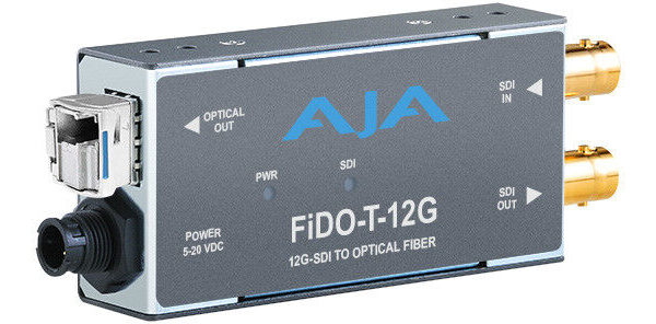 AJA FiDO-T-12G 1-Channel 12G-SDI to Single-Mode LC Fiber Transmitter