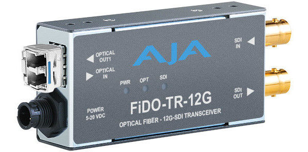 AJA FiDO-TR-12G 1-Channel 12G-SDI/LC Single-Mode LC Fiber Transceiver