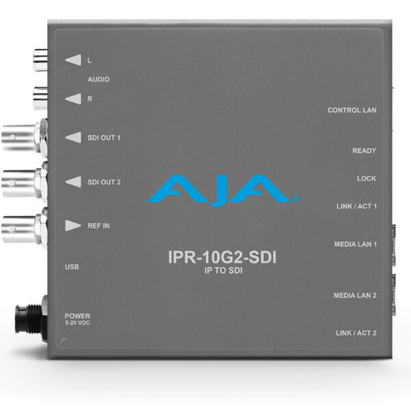AJA IPR-10G2-SDI Bridging HD SMPTE ST 2110 Video and Audio to 3G-SDi