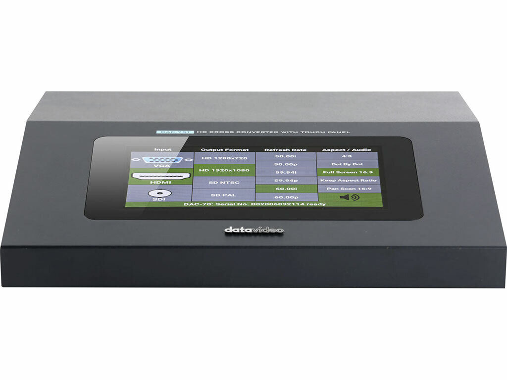DataVideo DAC-75T HD Cross Converter with Touch Panel – Bild 5