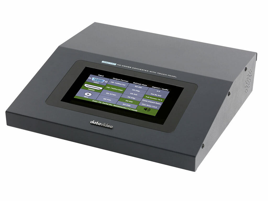 DataVideo DAC-75T HD Cross Converter with Touch Panel