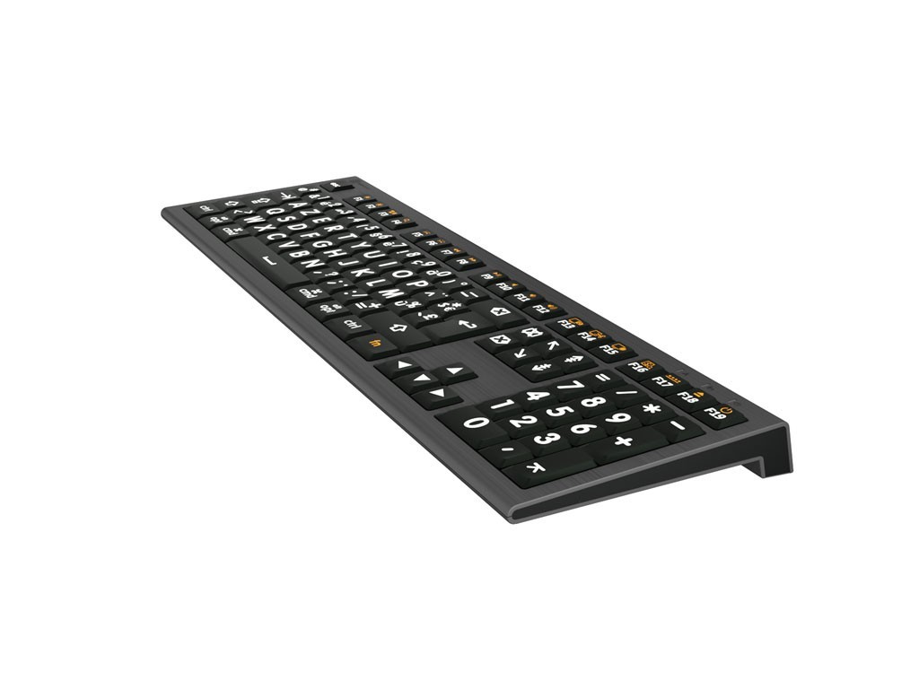 LogicKeyboard XL-Print Astra 2 White on Black FR (Mac) – Bild 3