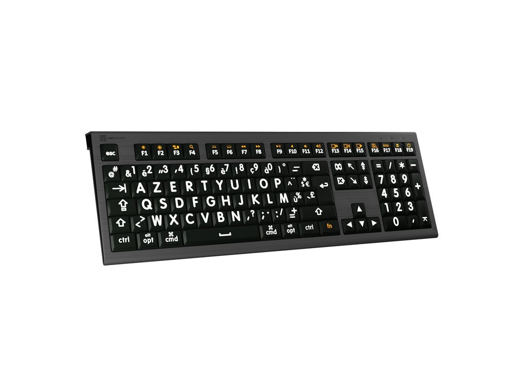 LogicKeyboard XL-Print Astra 2 White on Black FR (Mac) – Bild 5