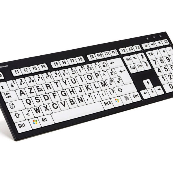 LogicKeyboard XL-Print Nero Black on White fr. (PC)