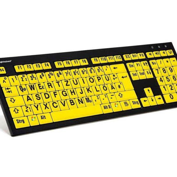 LogicKeyboard XL-Print Black on Yellow inkl.LL dt. (PC/Nero)