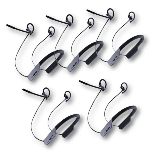 Synco Xtalk S5 - 5 units Xtalk S Headset Intercom (250M Range, Dual Ear)