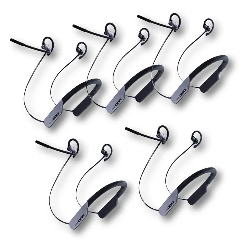 Synco Xtalk S5 - 5 units Xtalk S Headset Intercom (250M Range, Dual Ear)