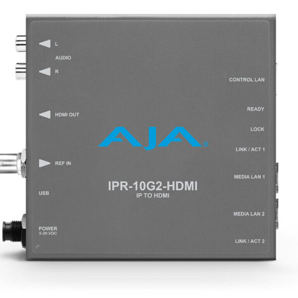 AJA IPR-10G2-HDMI Bridging UltraHD/HD SMPTE ST 2110 Video and Audio to HDMI