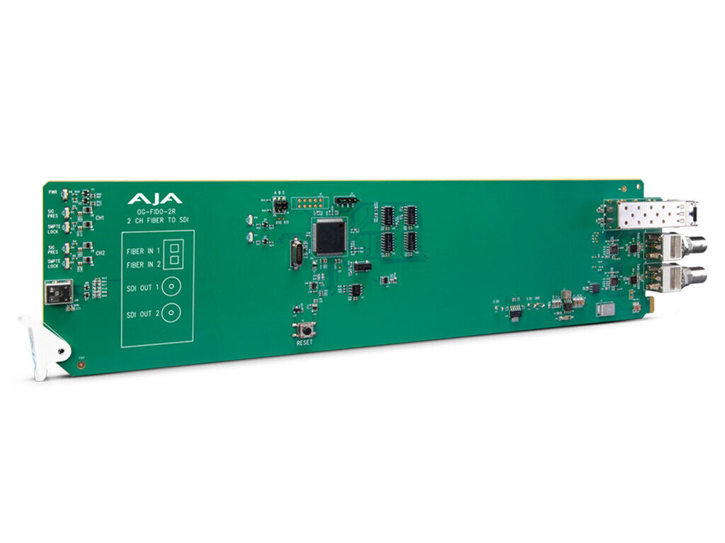 AJA OG-FIDO-2R-MM openGear 2-Channel Multi-Mode LC Fiber to 3G-SDI Receiver