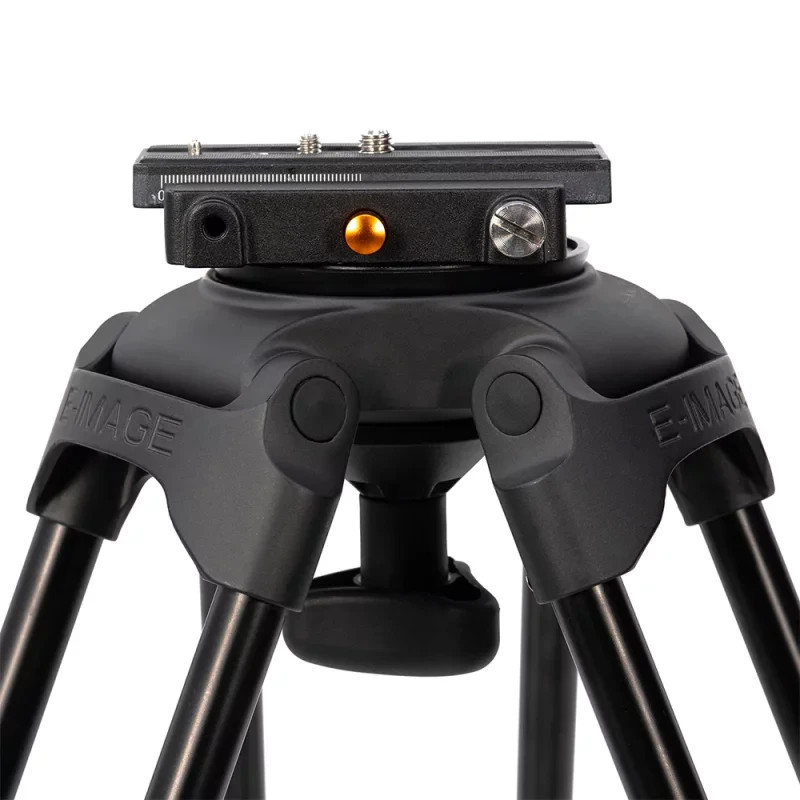 Aluminum PTZ Tripod w/ 100mm Flat Base & Dolly, Quick Release Plate, 88 lbs. – Bild 3