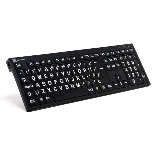 LogicKeyboard XL-Print Nero White on Black fr. (PC)