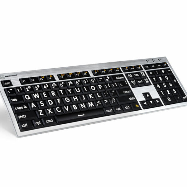 LogicKeyboard XLPrint White on Black ALBA UK (Mac)