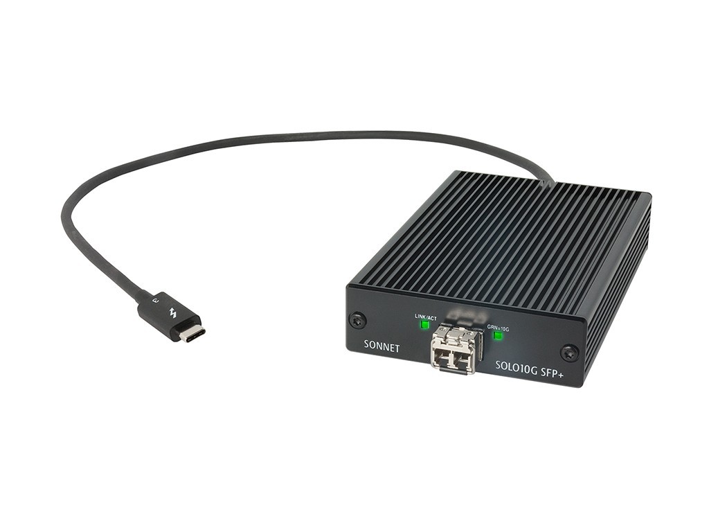 Sonnet Solo10G Thunderbolt SFP+ 10Gb Ethernet Adapter (SFP+ included)