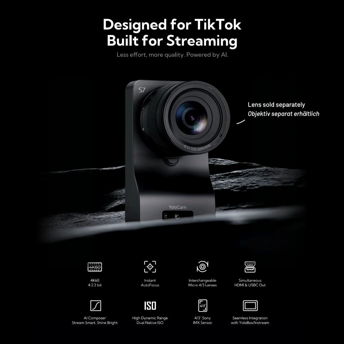 YoloLiv YoloCam S7 - AI-gestützte 4K-Streaming-Kamera für höchste Ansprüche – Bild 9