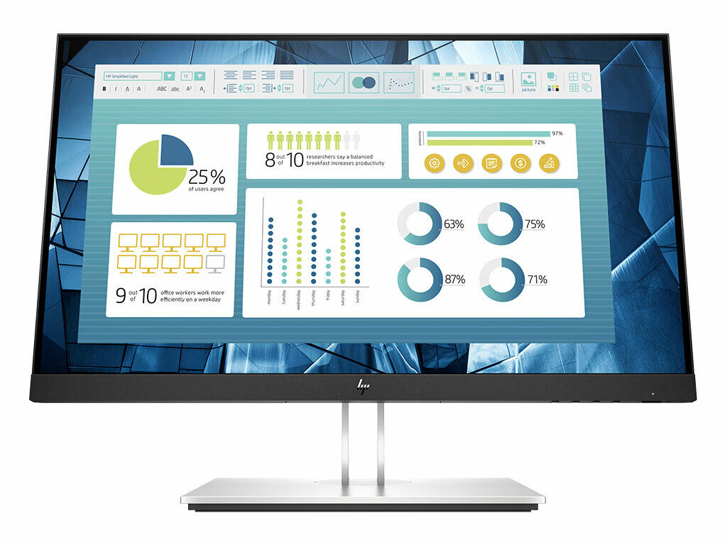 HP Monitor E22 G4 FHD 54,6cm 21,5Zoll HDMI VGA USB hub DisplayPort