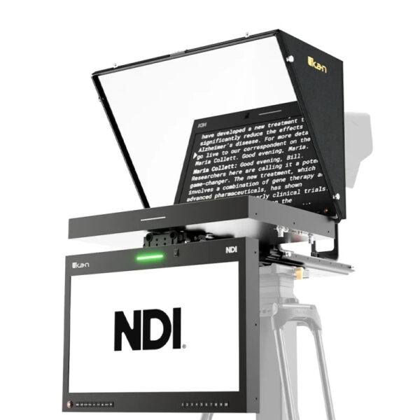 Ika Aura 19" POE++ NDI Teleprompter & NDI Talent Monitor w/ Full NDI Encod/Decod