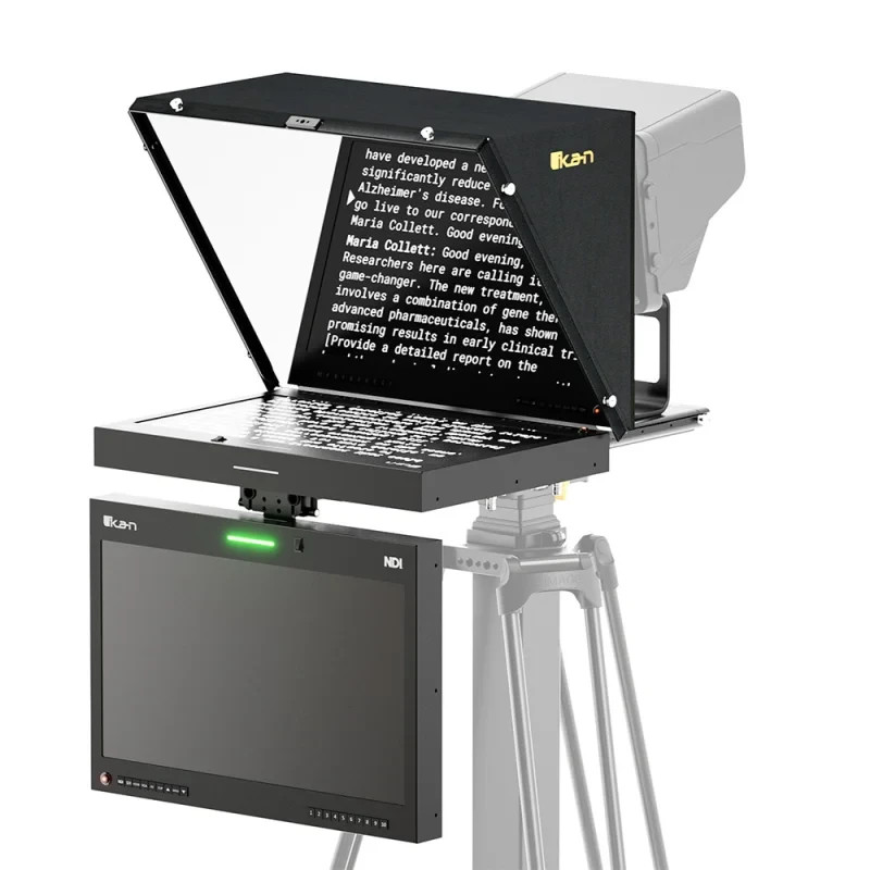 Ikan Aura 19" POE++ NDI Teleprompter&NDI Talent Mon.w/ Full NDI Enc./Dec. Travel – Bild 3